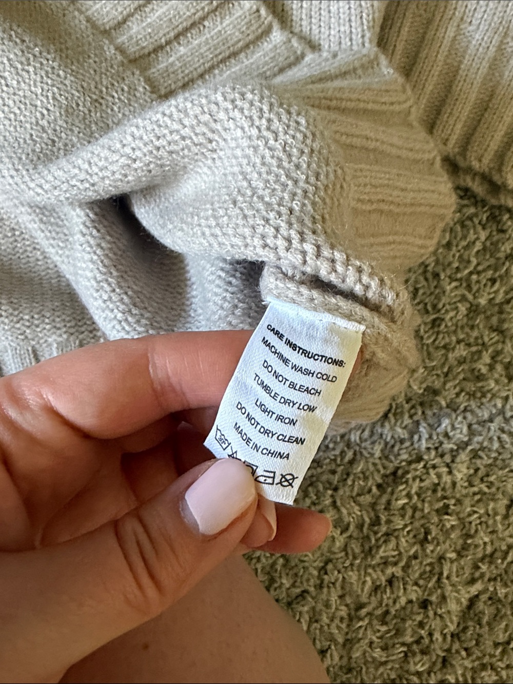 Relaxed Pocket Crewneck Sweater in Beige - Picture 4 of 4